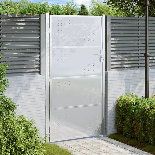 vidaXL Portail de jardin 100x180 cm acier inoxydable