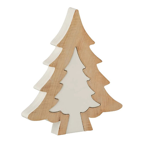 Paris Prix Sapin de Noël à Poser Puzzle 30cm Blanc & Naturel