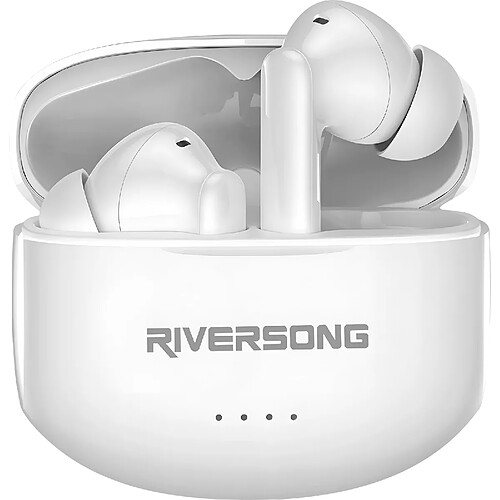 Riversong Écouteurs Bluetooth Intra-auriculaires Réduction de Bruit Airfly L8 Blanc