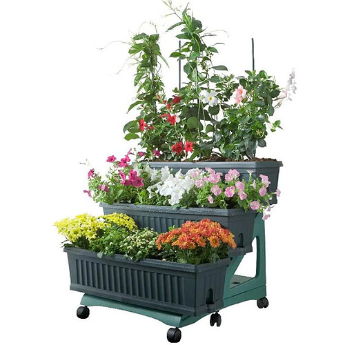 Ac-Deco Kit 3 jardinières - ORTO DI BAMA - 80 cm - Vert