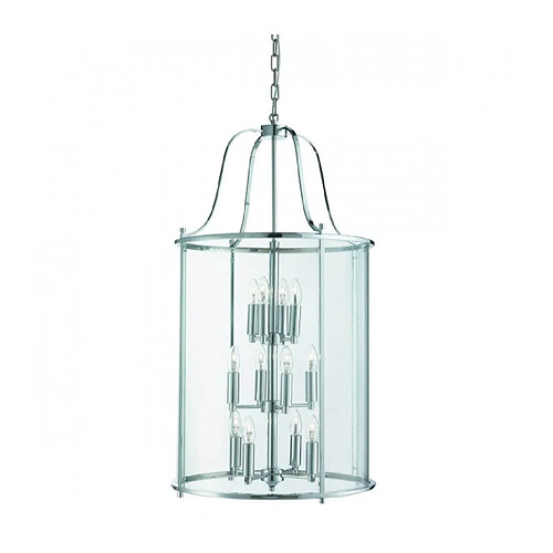 Searchlight Suspension 12 ampoules Victorian, en chrome et verre