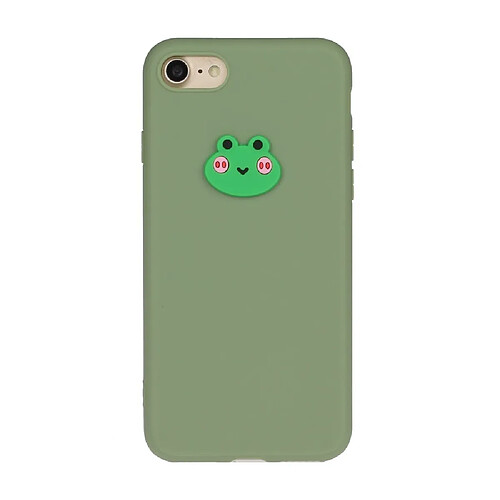 Coque en TPU + PU poupée animale enduite grenouille pour votre Apple iPhone 7/8 4.7 pouces