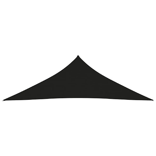 Helloshop26 Voile d'ombrage parasol tissu oxford triangulaire 3,5 x 3,5 x 4,9 m noir 02_0009809