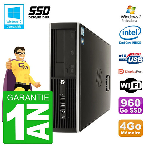 PC HP Compaq 8100 SFF G6950 RAM 4Go SSD 960Go Graveur DVD Wifi W7 · Occasion