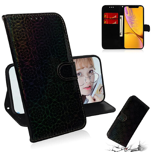 Wewoo Housse Coque Pour iPhone XS Max couleur unie boucle magnétique coloré horizontale étui en cuir PU avec titulaire et fentes cartes et portefeuille et lanière noir