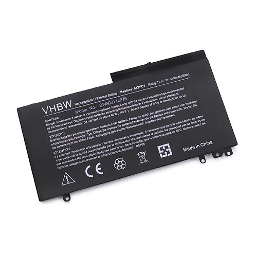 vhbw batterie compatible avec Dell Latitude 12 E5270, 12 E5270-8023, 3150, 3160, E5250, E5450, E5550 laptop (3400mAh, 11,1V, Li-Polymère, noir)