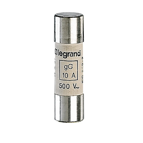 Legrand fusible cartouche cylindrique - 14 x 51 - 10 ampères - type gg hpc - sans percuteur