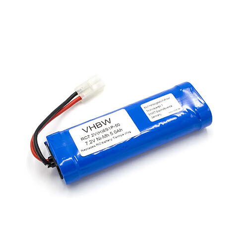 vhbw Accu compatible avec fiche Tamiya pour modèles réduits radio commandés (5000mAh, 7.2V, NiMH)