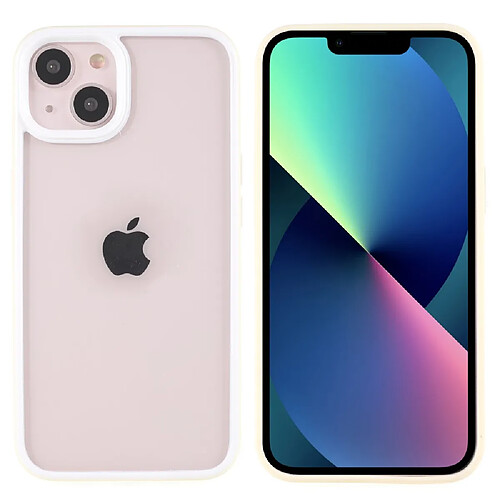 Coque en TPU + acrylique Blanc laiteux pour votre iPhone 13 6.1 pouces