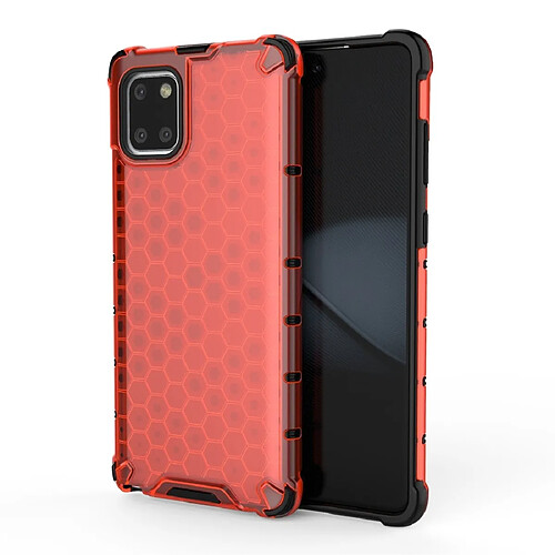 Wewoo Coque Pour Galaxy Note 10 Lite Shockproof Honeycomb PC + TPU Housse de protection rouge