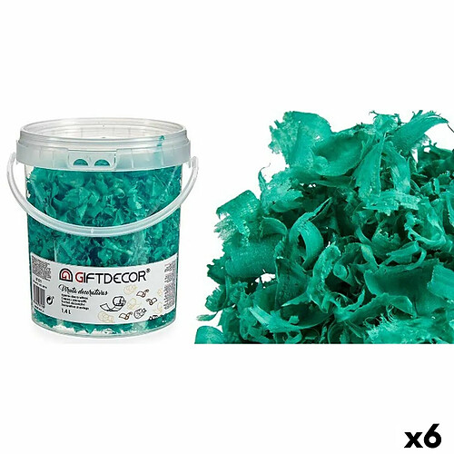 Gift Decor Copeaux décoratifs 1,4 L Turquoise (6 Unités)