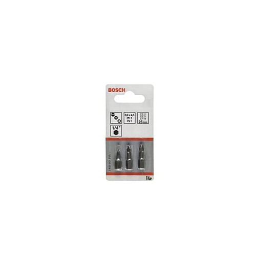 BOSCH Set Embout cruciforme LS+PH1+PZ1 XH 25mm