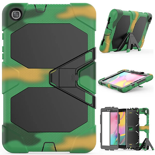 Coque en TPU + Silicone antichoc avec béquille camouflage pour votre Samsung Galaxy Tab A 8.0 Wi-Fi (2019) SM-T290/T295