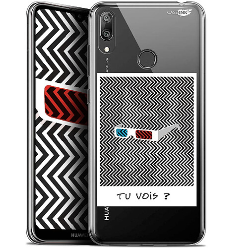 Caseink Coque arrière Huawei Y7 / Prime / Pro 2019 (6.26 ) Gel HD [ Nouvelle Collection - Souple - Antichoc - Imprimé en France] Tu Vois ce que Je Vois