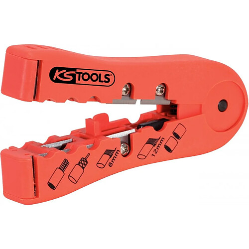 KS TOOLS 115.1241 Pince à dénuder pour câbles informatiques, 112 mm