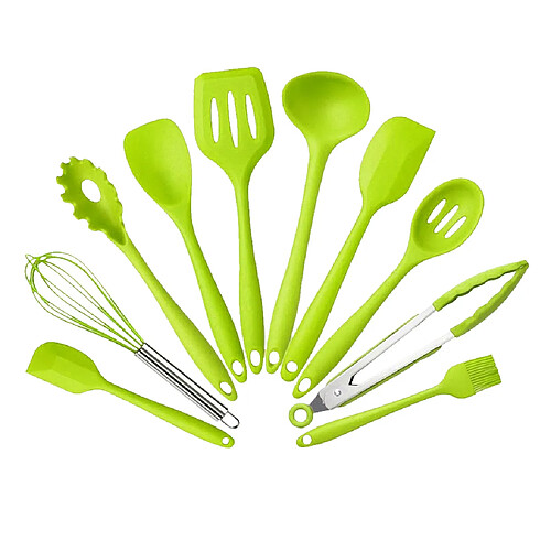 Ensemble d'ustensiles de cuisine de 10 pièces Cuillère en silicone Cuisson au four Cuisson au four Verre