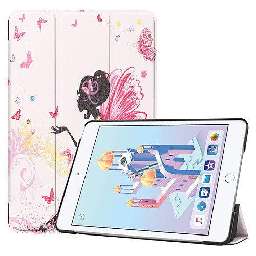 Etui en PU support triple motif imprimé jolie fée pour votre Apple iPad mini (2019)