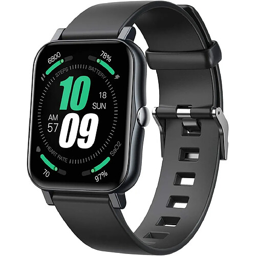 Montre intelligente 1,7" pour téléphones Android, compatible avec iPhone Samsung, tracker d'activité avec moniteur de pression artérielle, fréquence cardiaque et compteur d'oxygène sanguin, montre intelligente IP68 pour femmes et hommes