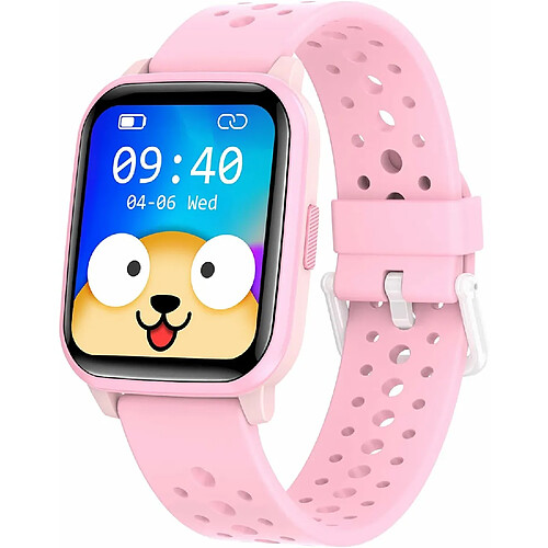 Vendos85 Montre connectée pour Enfants, étanche IP68 Montre Intelligente Enfants avec podomètres rose