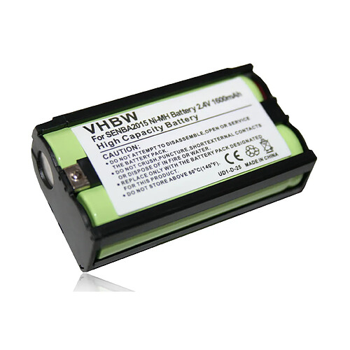 vhbw batterie compatible avec Sennheiser EW 322 G3, EW 335 G2, EW 345 G2, EW 352 G2, EW 352 G3, EW 365 G2 radio talkie-walkie (1500mAh, 2,4V, NiMH)