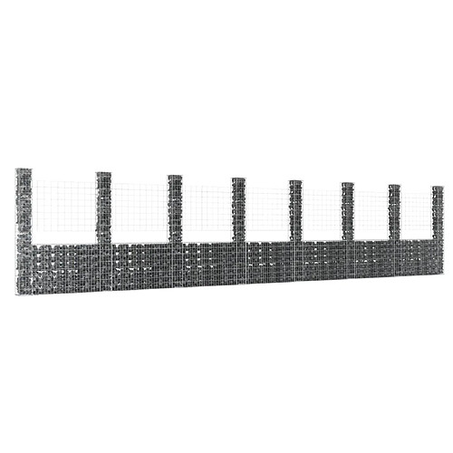 vidaXL Panier de gabion en U Fer