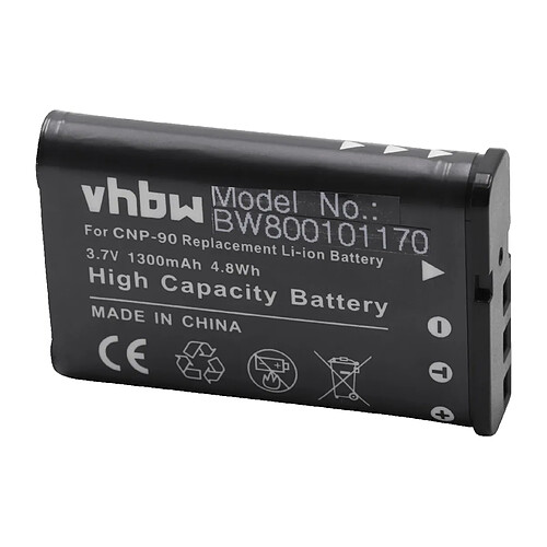 Vhbw Batterie LI-ION compatible pour CASIO remplace NP-90