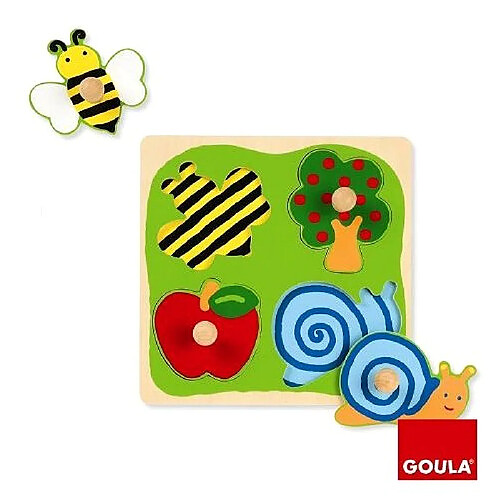 Goula Encastrement 4 pièces en bois : Puzzle campagne