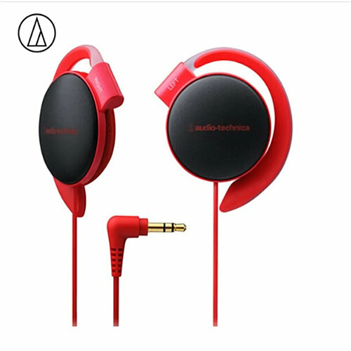 Original Audio-Technica Ath-Eq500 Filaire Écouteur Musique Casque Crochet D'Oreille Sport Casque Rouge