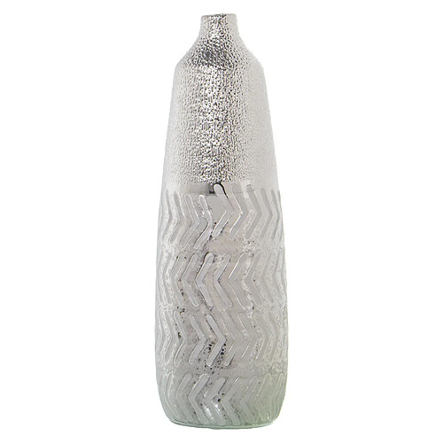 Vase Alexandra House Living Argenté Céramique 11 x 11 x 34 cm