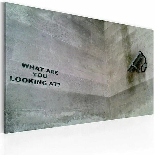 Paris Prix Tableau Qu'est Ce Que Tu Regardes - Banksy 40x60cm