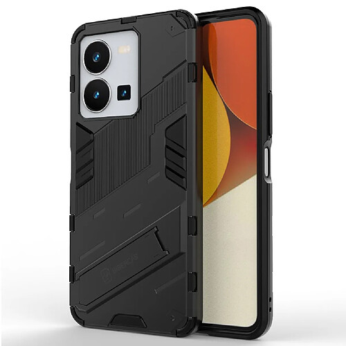 Coque en TPU anti-rayures avec béquille pour Vivo Y35 4G (2022) - noir