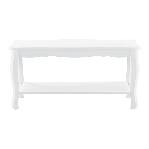 Helloshop26 Table basse salon MDF blanc 87,5 cm