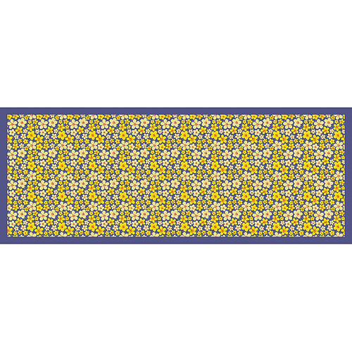 Alter Chemin de cuisine, 100% Made in Italy, Tapis antitache avec impression numérique, Chemin de table antidérapant et lavable, Modèle Fleurs - Bettina, cm 140x52