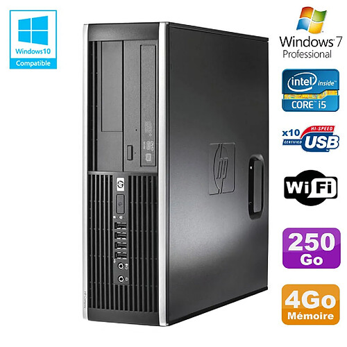 PC HP Elite 8300 SFF Core I5 3470 3.2GHz 4Go Disque 250Go Graveur USB3 Wifi W7 · Occasion