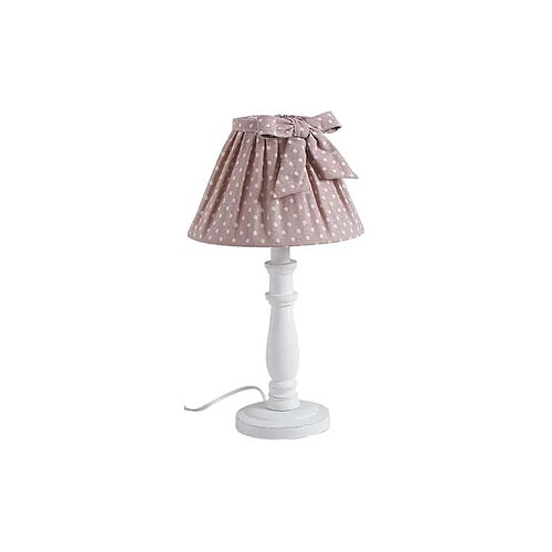 Aubry Gaspard Lampe de chevet Shabby choc 40cm Rose.