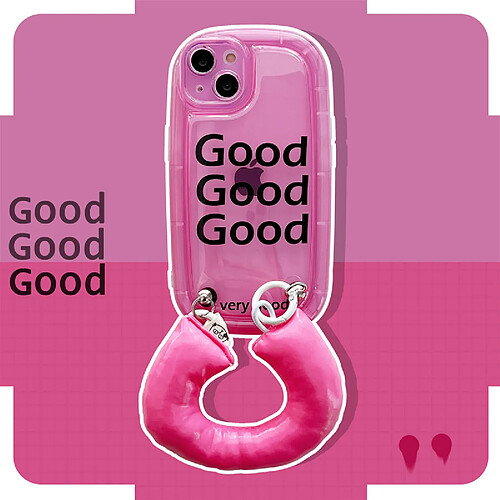 GUPBOO Étui pour iPhone11ProMax Bracelet pour téléphone portable simple pour femme avec trois lignes de lettres anglaises