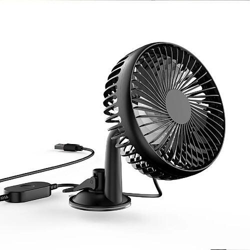 Ventilateur Portatif de Voiture de Refroidisseur d'air de Refroidissement à Vitesse Variable de Ventouse de Ventilateur d'USB