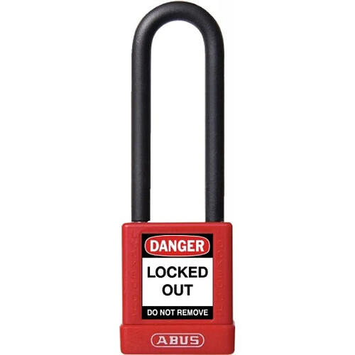 Abus Cadenas de consignation varié 40 mm anse isolée en 76 mm coloris rouge