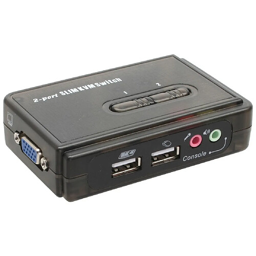 KVM Commutateur, InLine®, 2 x, USB, avec Audio