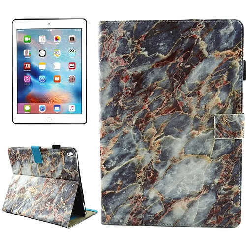 Wewoo Smart Cover marron pour iPad Pro 10.5 pouces Marbre Motif Horizontal Étui de protection en cuir flip avec porte-cartes et fentes cartes portefeuille fente stylo veille / réveil ACH-579980