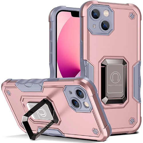 Coque en TPU anti-rayures avec béquille or rose pour votre iPhone 13 6.1 pouces