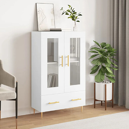 vidaXL Buffet haut blanc 69,5x31x115 cm bois d'ingénierie