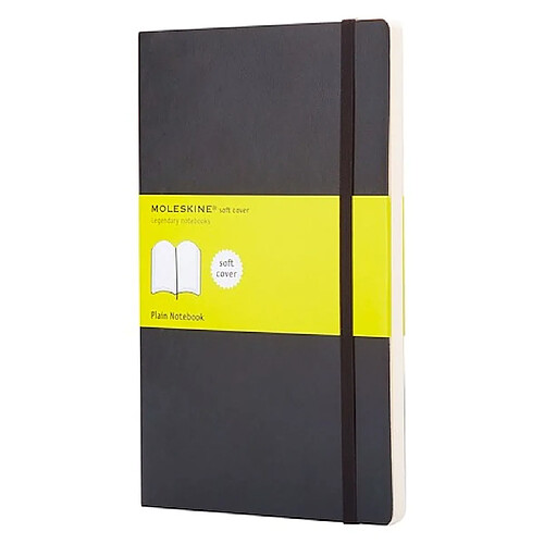 Carnet Moleskine souple noir 13 x 21 cm ivoire uni 192 pages