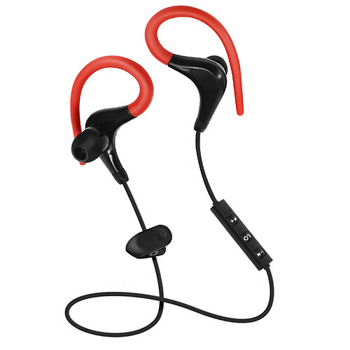 Avizar Ecouteurs Sport Bluetooth Casque Télécommande + Micro intégrés Rouge