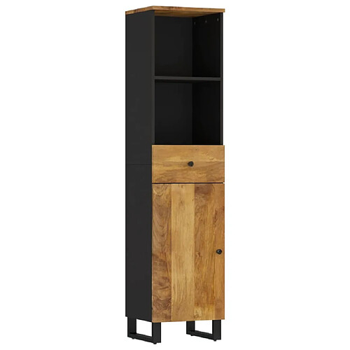 Maison Chic Armoire de salle de bain,Meuble de rangement,Meuble haut 38x33x160 cm bois massif de manguier -GKD452364