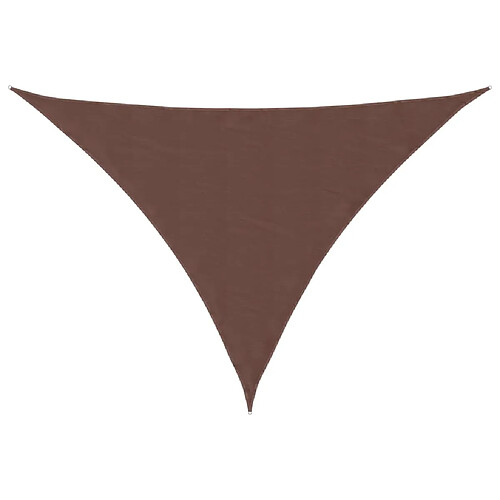 ComfortXL Voile De Parasol Tissu Oxford Triangulaire 3,5x3,5x4,9 M Marron