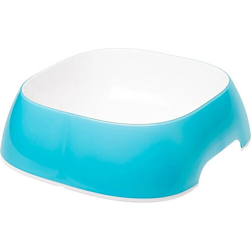 FERPLAST Glam Small Gamelle à eau pour animaux de compagnie, blanc et bleu