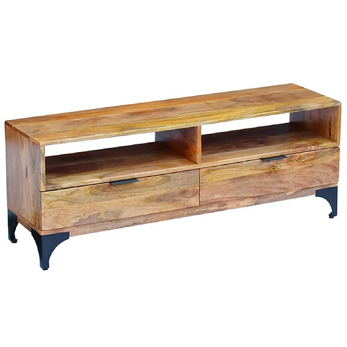 Maison Chic Meuble TV scandinave - Banc TV pour salon Bois de manguier 120 x 35 x 45 cm -MN48954