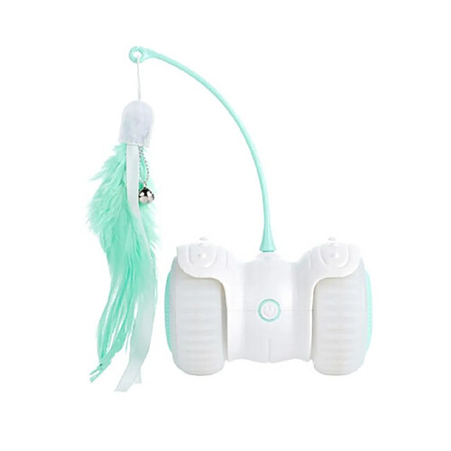 Universal Nouveaux jouets électriques pour chats télécommandés intelligents à plumes lumineuses automatiques pour chats pour voitures | jouets pour chats (vert)