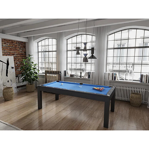 Vente-Unique Table transformable noire - Billard & Ping-pong - L182 x l102 x H80 cm - SOUSA